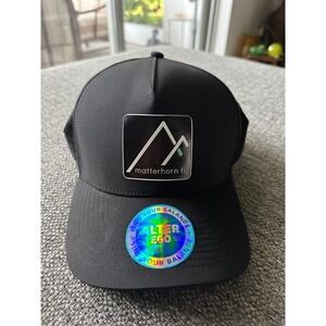 Alter Ego Matterhorn Fit Performance Snapback Hat Black Coaster Fit Mesh Cap NWT